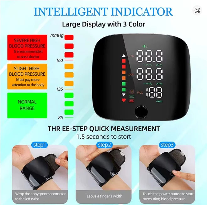 Wristband Electronic BP Monitor